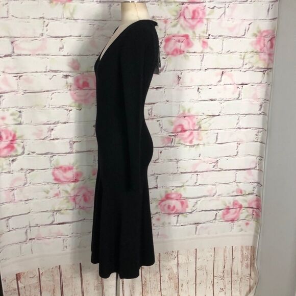 Jason Wu Grey long sleeve black wool midi dress - Picture 12 of 13